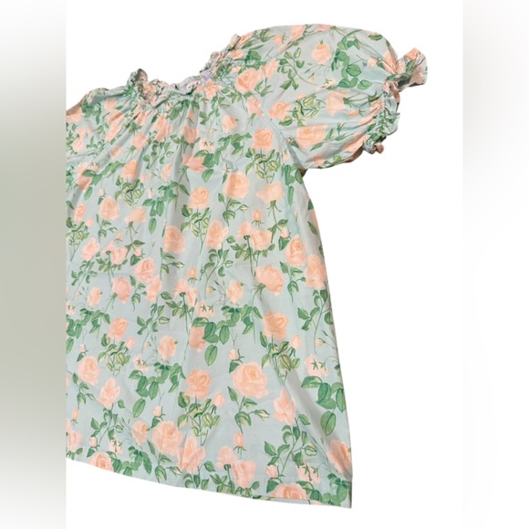 Hill House The Kit Top in Blue Roses Size Large - Picture 4 of 8